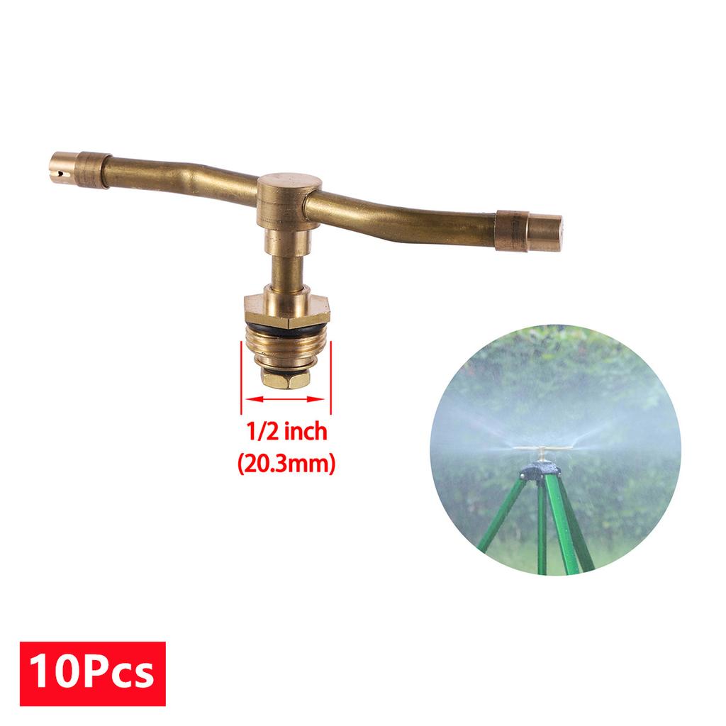 360° Automatic Rotating Cooper Sprinkler 2/3/4-way Optional Sprayer Nozzle 1/2" Male Thread Garden Lawn Orchard Irrigation Tools
