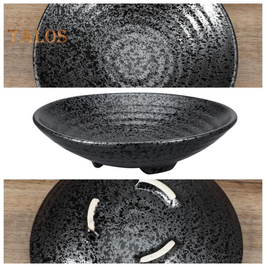 Flower Frog Japanese Ikebana Set Desktop Ceramic Bowl Vase with Kenzan Needle Flower Arrangement Holder for Living Room Bedroom Office