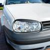 2Pcs Car Headlight Lamp Eyebrows Cover Trim Stickers For Volkswagen Golf 4 MK4 Car Eyelids Lids ABS Gloss Black Carbon