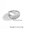 Silver Plated Multi-row Cubic Zirconia Crisscross Ring for Women Luxury Stackable Jewelry Gift