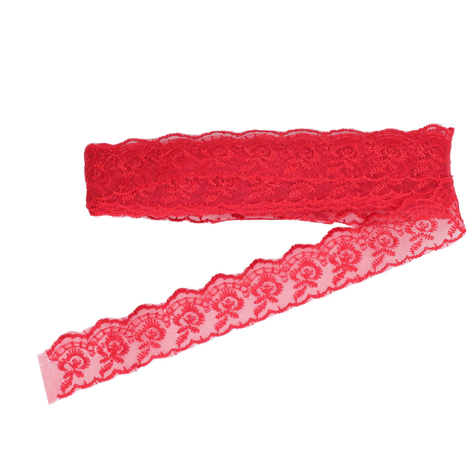 

Кружевная лента 10 ярдов мягкая эластичная кружевная ткань для шитья одежды свадебного украшения вечеринки подарка красный