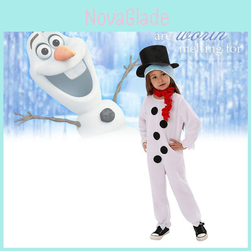Frozen Snowman Olaf Cosplay Costume For Kids With Exquisite Workmanship**