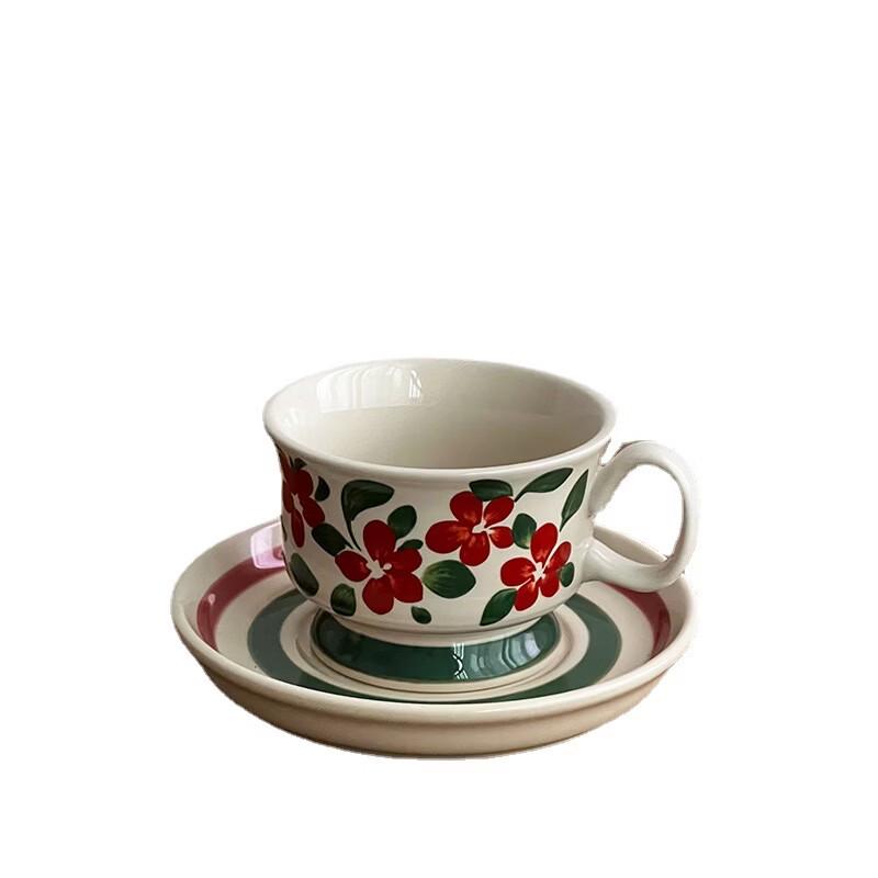 OLOEY Finnish Vintage Hand-Painted Ceramic Coffee Cup Set