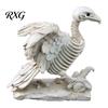 Vintage Halloween Skeleton Decor Vulture Statue, Realistic Bird Bone Figurine for Distressed Texture Home Decor, Spooky Tabletop Ornament Living Room