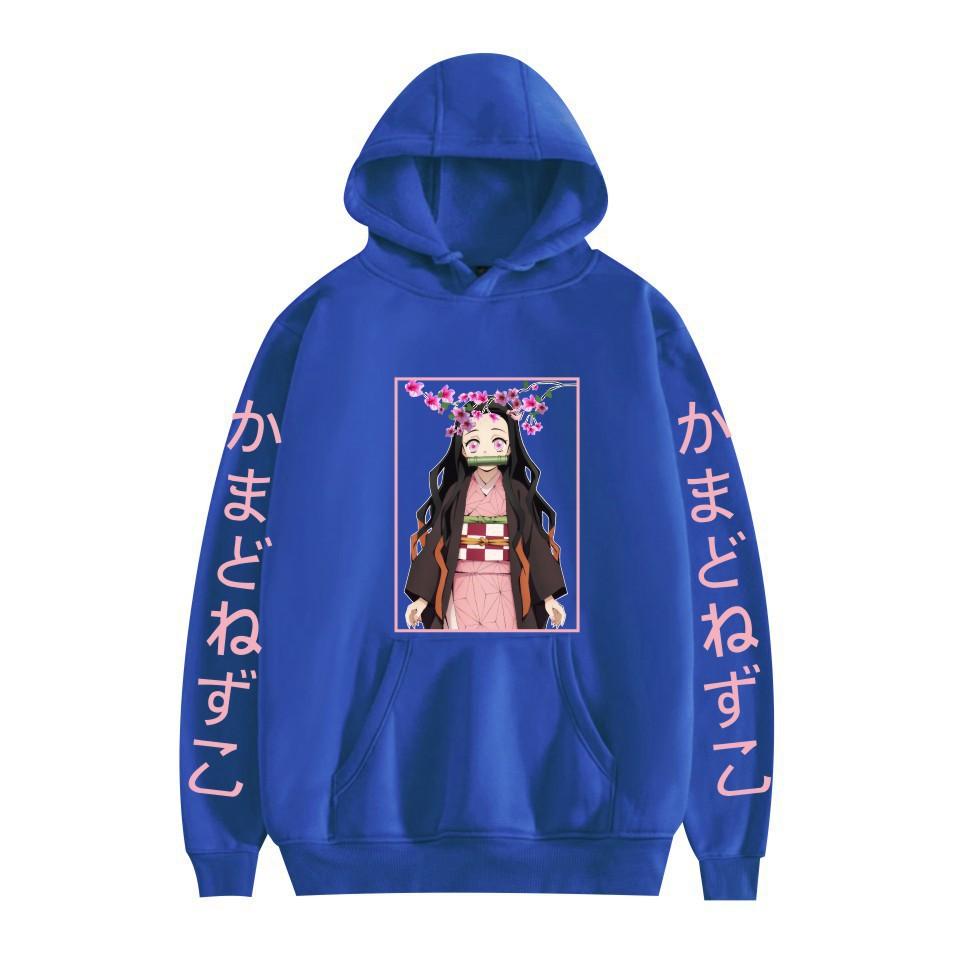Demon Slayer Autumn/Winter New Thickened Fleece-lined Hoodie Loose Hip Hoodie 0059