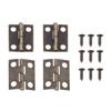 50pcs Miniature Gold Hinges Gold Jewellery Box Hinges with 200pcs Screws Simple Installation for Woodworking Projects