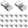 20 PCS Trailer Frame Wire Clips, 0.72"/18mm Cable Clips for Solar Panel Wiring & Car Wires Management, Spring Steel Double Wire Clip Cable