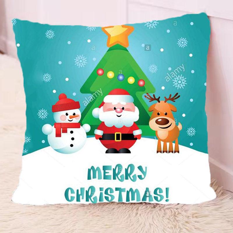 Kerstvakantie kussen schattige eland woonkamer bank kussen creatief internet beroemdheid kussen kamer kantoor decoratie (kussensloop + kussenkern 1 stuks)