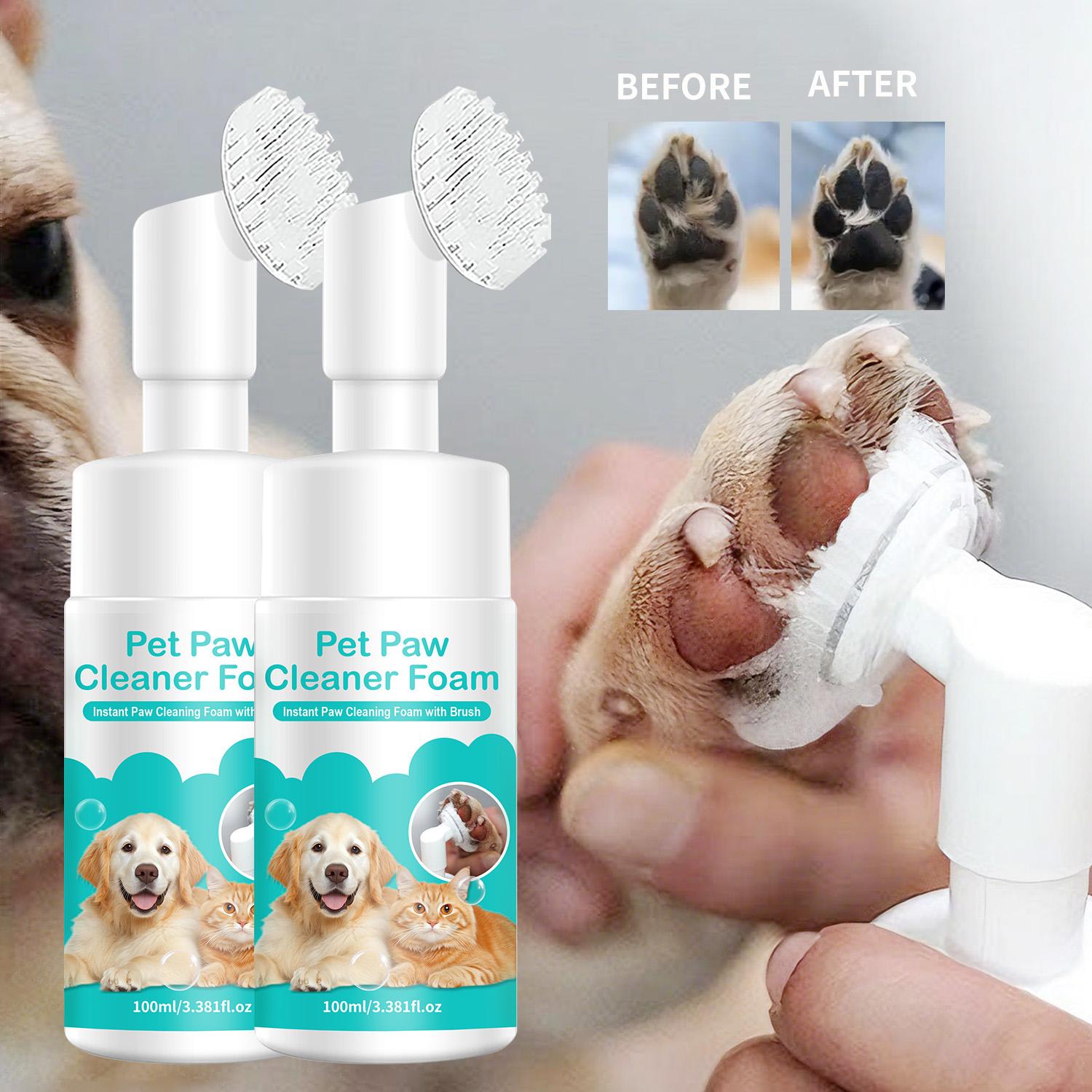 Pet Paw Cleaner Foam-No-rinse Foaming For Cleanser Instantly Wash Dirty Pet Paws With Brash-Suitable For Dog And Cats, 100ml