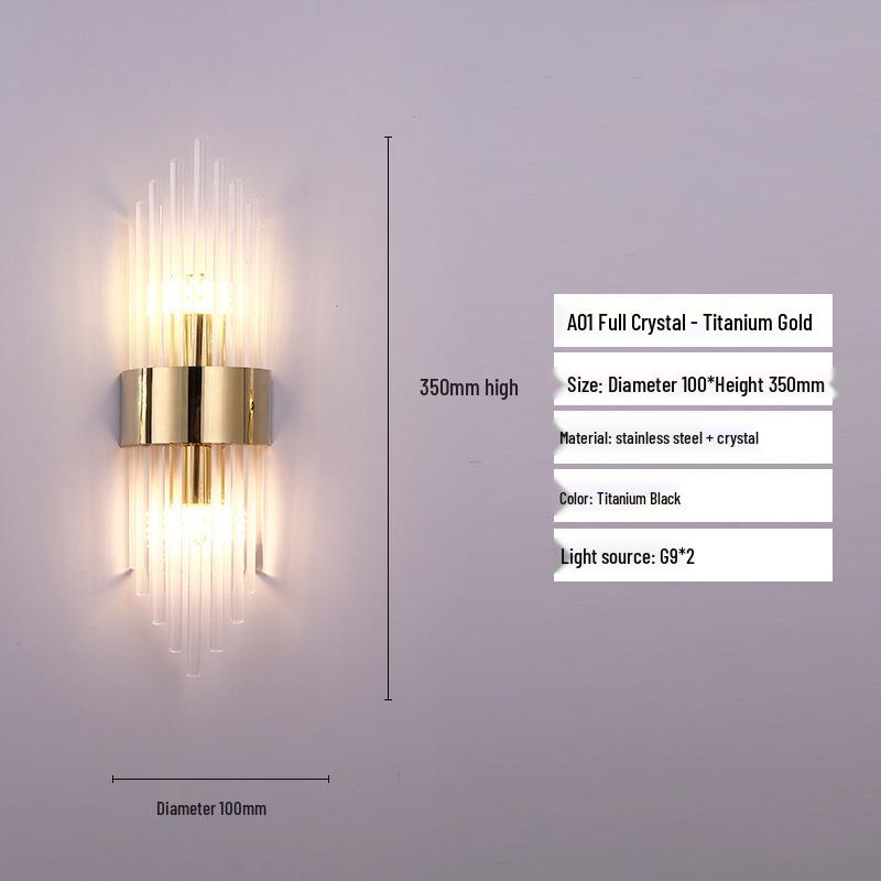 Elegant Luxury Glass Wall Lamp for Living Room, Bedroom, Hotel, or Bedside - Designer Style with Personality