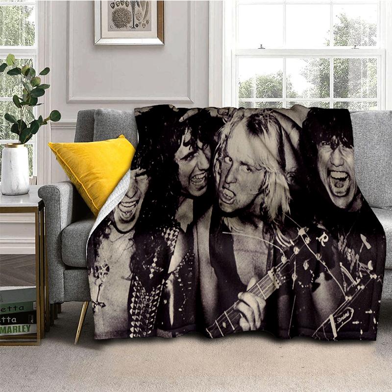 3D Retro Band Slayer Heavy Metal Rcck Sign Blanket,Soft Throw Blanket for Home Bedroom Bed Sofa Travel Cover Kid Gift