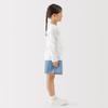 MUJI Cotton Jersey Knit Crew Neck Long Sleeve Solid Size 150 Kids' T-Shirt, Color, Unisex, Navy, (CB1PYA6S)