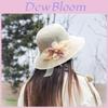 Summer Straw Sun Hat For Women With Wide Brim And Lace Pearl Detailing For Travel And Outdoor Activities