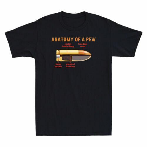 Anatomy Of A Pew Bullet Funny Gun Lovers Gift Vintage Men s Cotton T-Shirt XL