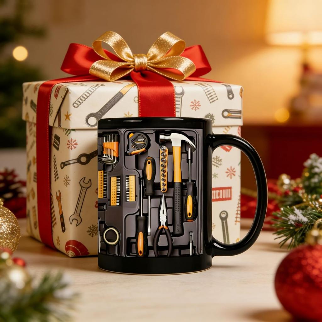 Mechanic Toolbox Chest Ceramic Coffee Mug Practical And Stylish Design for Coffee Lovers And Mechanics