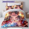 Juego de Ropa de Cama con Estampado de Dibujos Animados Colcha Funda de Colcha Funda de Almohada Decoración del Hogar Regalo de Cumpleaños (1 * funda nórdica + 2 * fundas de almohada, sin núcleo)