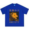 Anxiety Japanese Opossum Vintage Print T Shirt Unisex Unisex Hiphop Punk Tshirt Summer Shortsleeved Loose Casual Cotton T Shirts