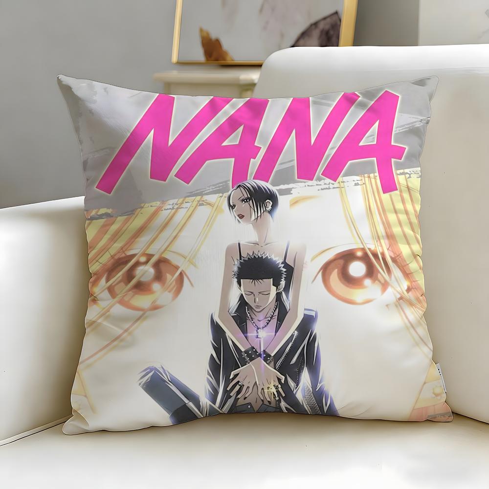 classic anime Nana Cushion Cover Soft  EasyWash Pillow Case  Versatile for Couch Bed Travel and Office