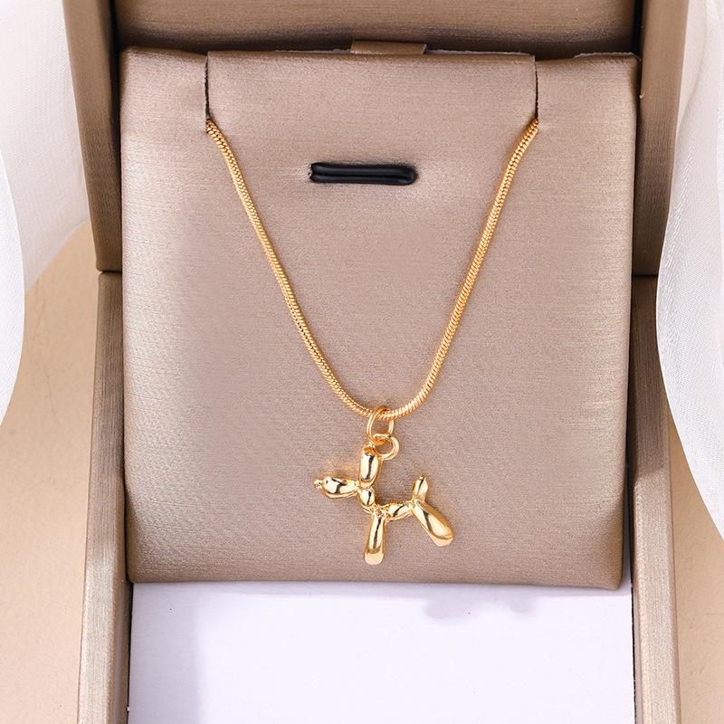New Accessories Fashion Diamond-encrusted Animal Pendant Versatile Rabbit Cat Alloy Necklace Necklace