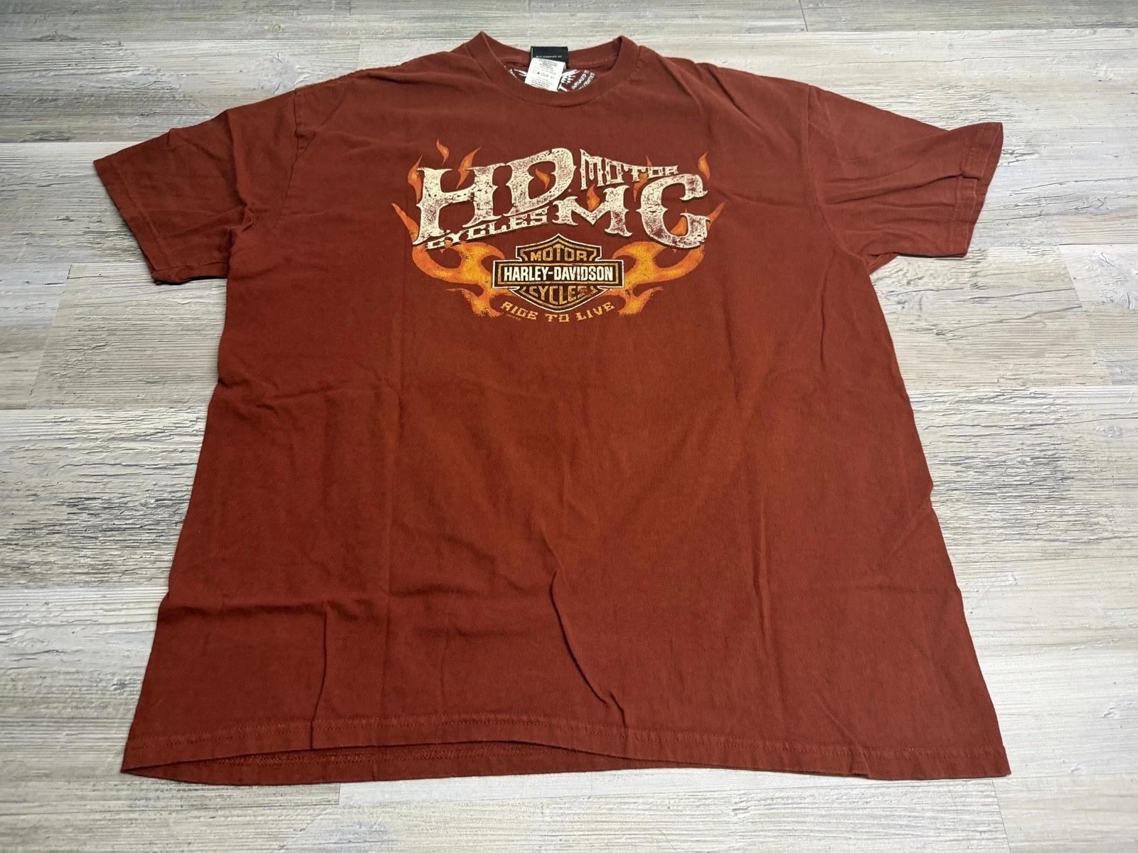 Hellbender Harley Davidson Marietta Georgia Biker Gecko Red T-Shirt Size XL 3XL
