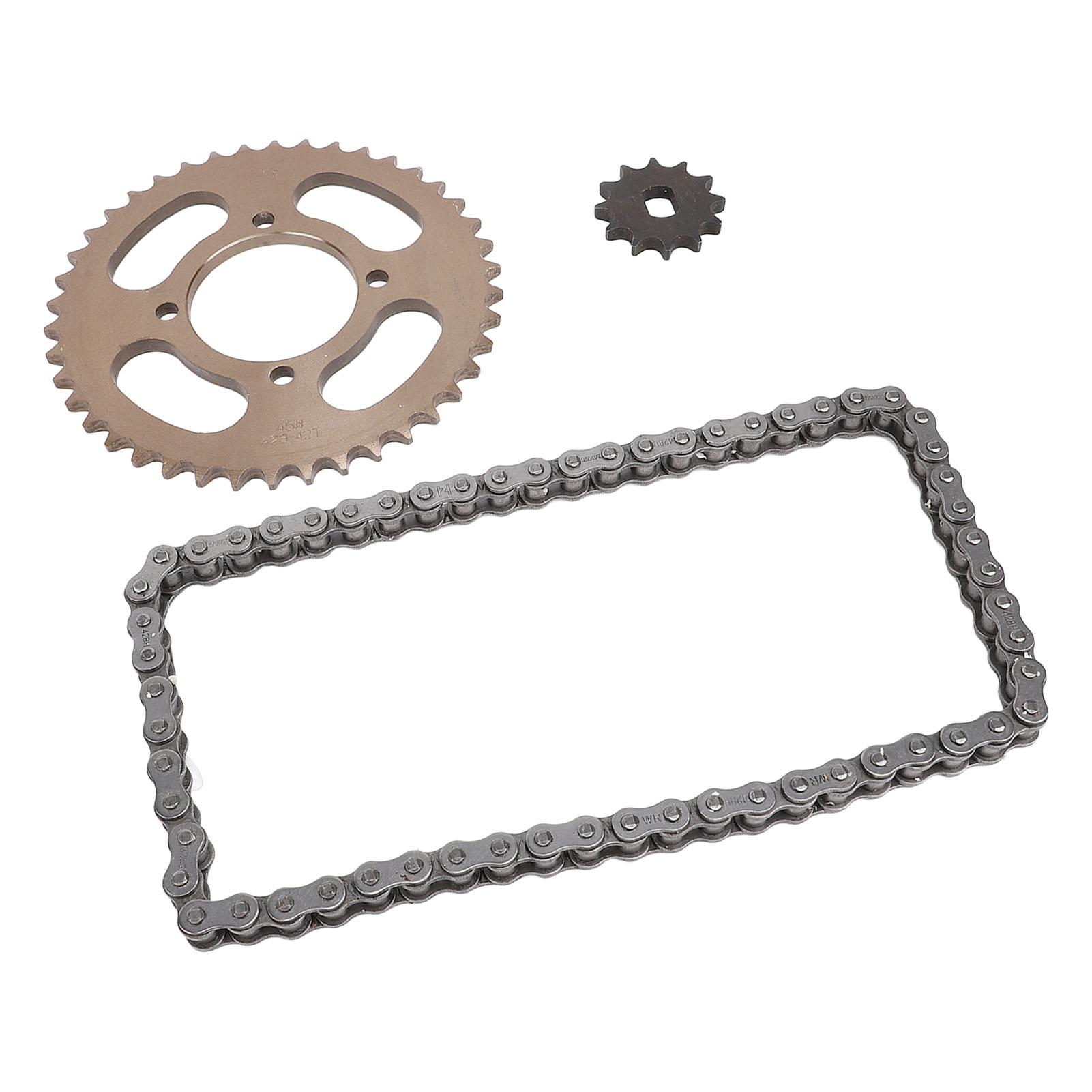 

428 Chain Sprocket Set 60 Links Chain 12x17mm 12T Front and 76mm 42T Rear Sprocket Replacement for