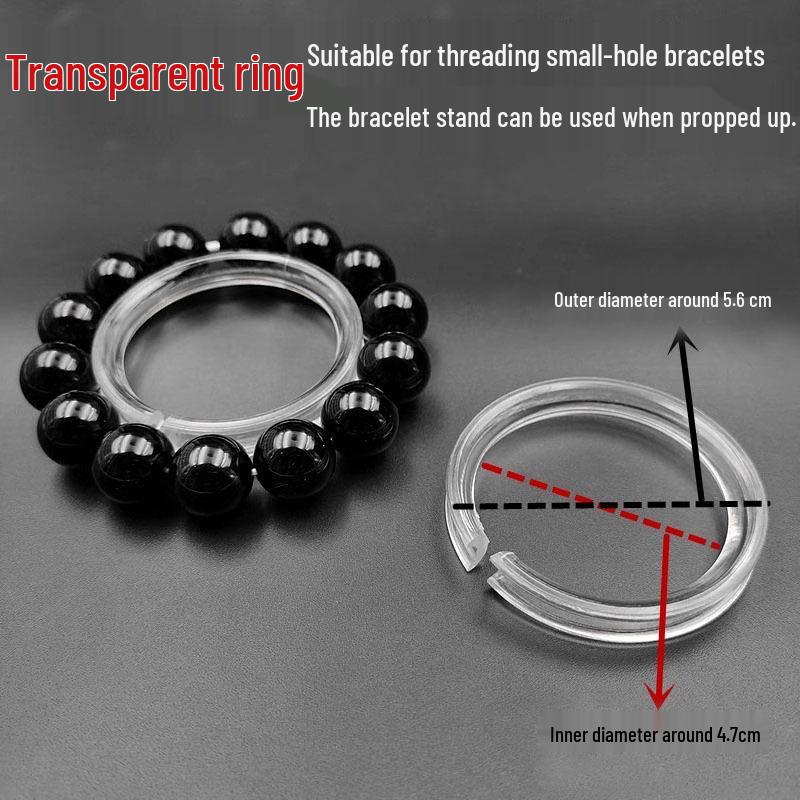 Acrylic Transparent Crystal Jade Jewelry Bracelet and Bangle Display Stand Props