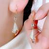 Accessories for Women Three-dimensional Rhinestone Golden Earrings for Women Personality Fashion Earring Wedding Jewelry Gifts
