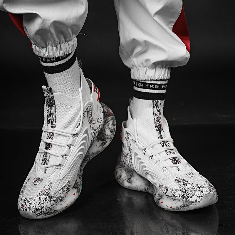 35-47 Unisex Modetrend Sommer Fliegende gewebte atmungsaktive große High-Top-Sport-Fitness-Schuhe