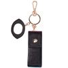 Fashion Leather Women'S Lipstick Bag With Mirror Keychain Portable Storage Small Lipstick Protective Case