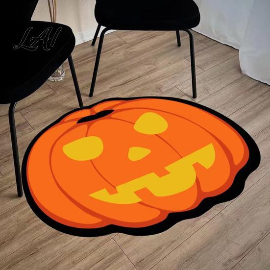 Halloween Floor Mat Bathroom Rug Spider Web Bath Mat Gothic Pumpkin Lantern Non-slip Rug Non-Slip Area for Front Door Bedroom Decorative Home Decor