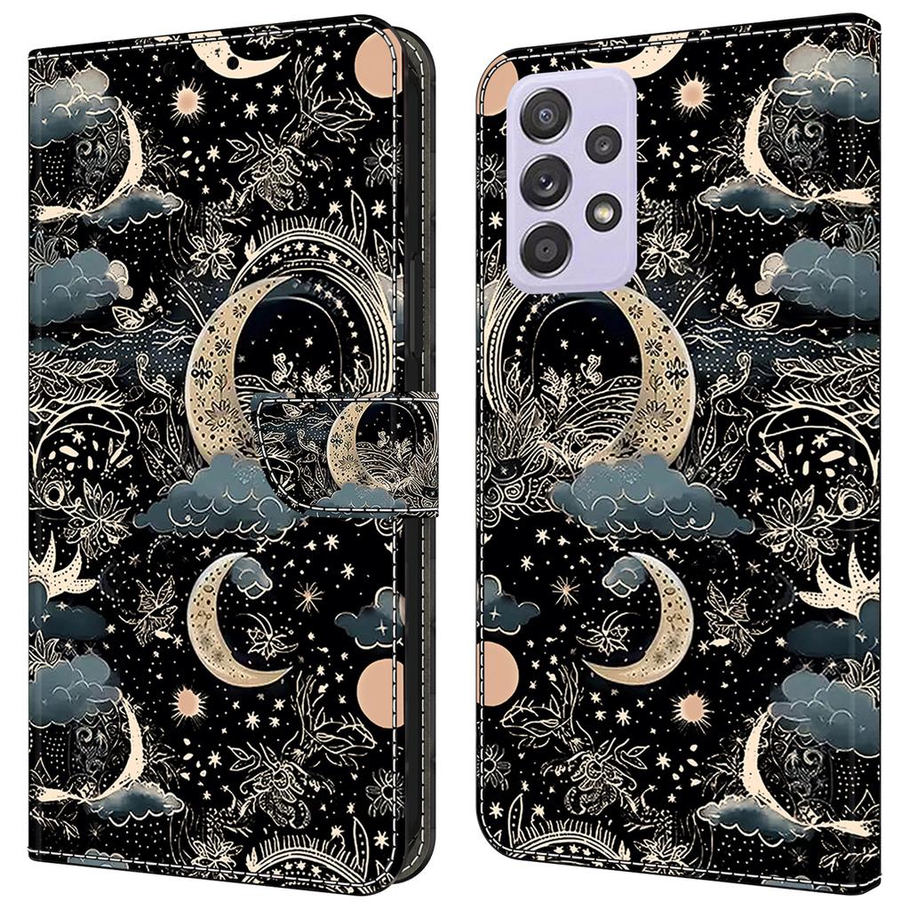 Pro Samsung Galaxy A52 4G/5G/A52s 5G Pouzdro Vzorový tisk Vyklápěcí Folio Kožený Kryt na Telefon