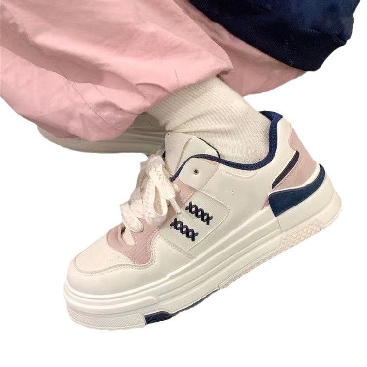 2025 niche women's shoes new women's shoes student casual high-value sports board shoes white shoes shoes thickened women's shoes