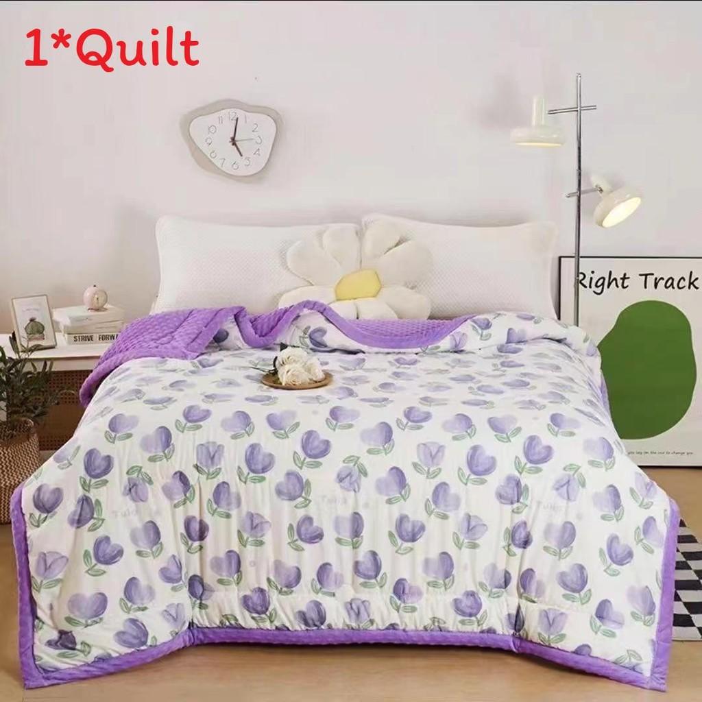 Lotso Print Flower Cotton Fiber Comforter Moisture Wicking Breathable Fabric