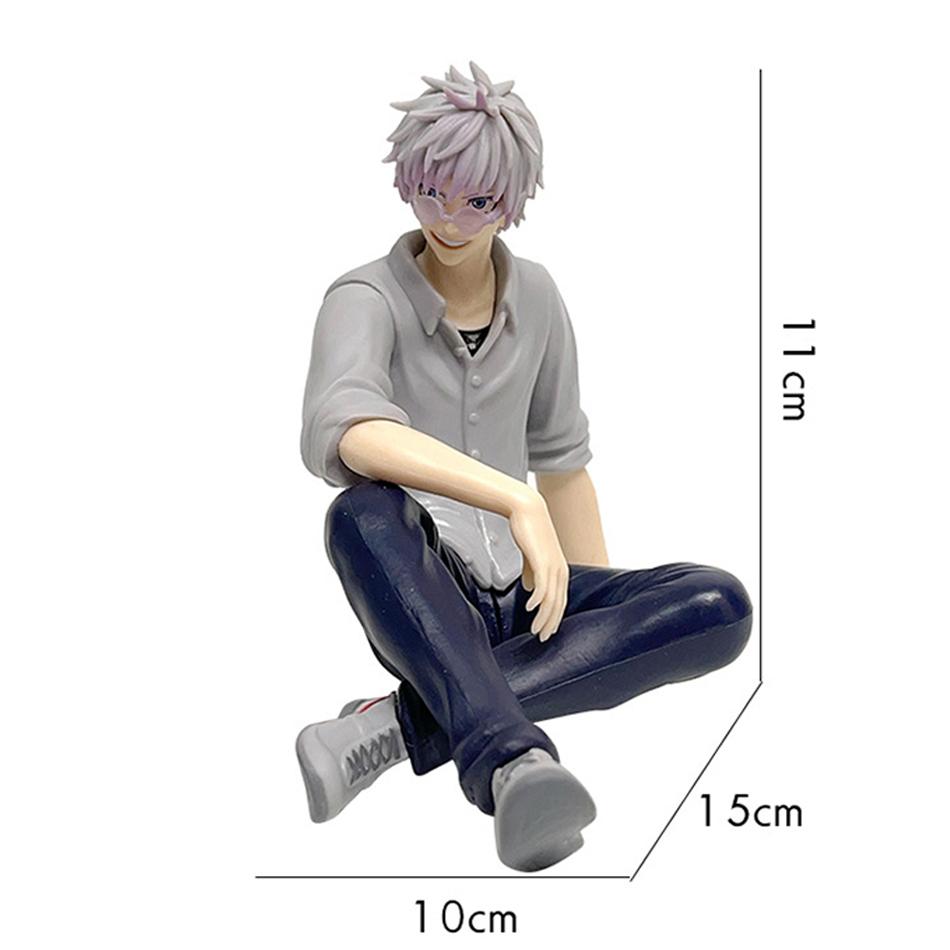 Anime Jujutsu Kaisen 11cm Gojo Satoru Geto Suguru Figure Sitting Posture The Strongest Toys Collection Decoration Ornaments PVC