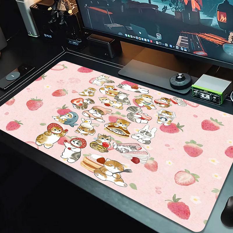 Mofusand Large Size Mouse Pad Large Gaming Table Cushion Non-slip Laptop Tablet Big Mousepad XXL Mat Mini PC Playmat With Lock edge