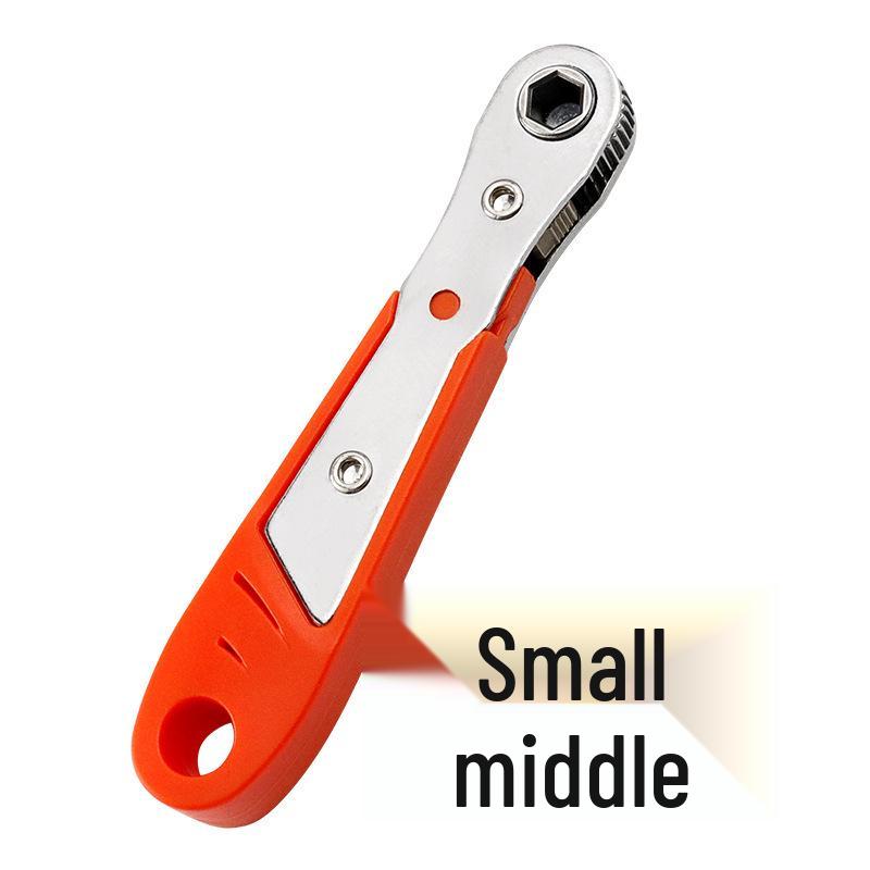 Magnetic Mini 36-Tooth Plastic Ratchet Wrench with Reversible Quick Adjust Ring