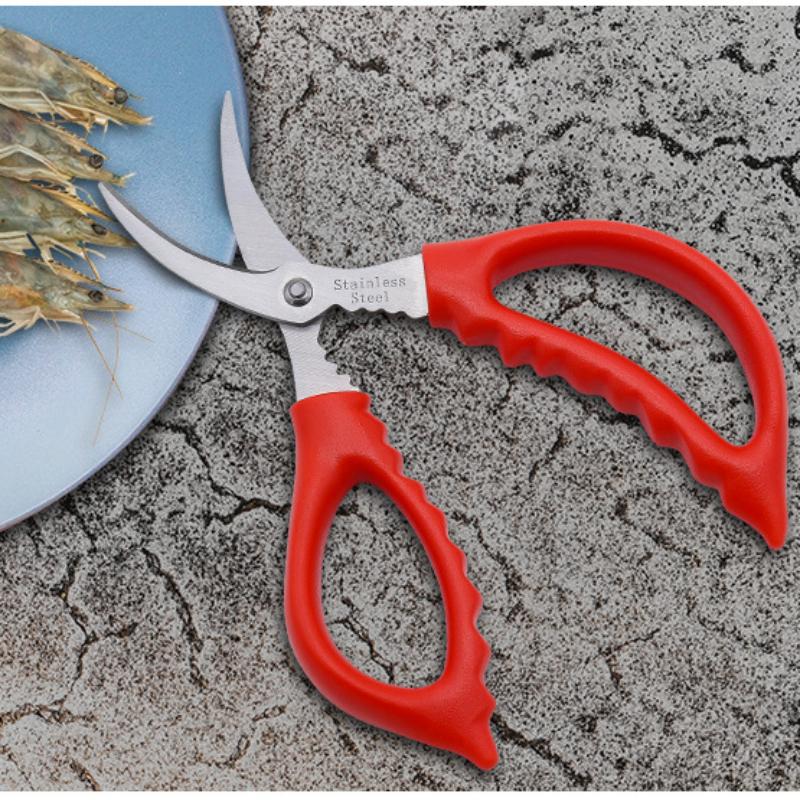 Elbow Stainless Steel Sharp Blade Kitchen Shrimp Clippers Remove Shrimp String Peel Household Seafood Scissors