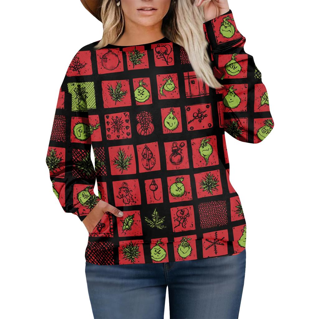 Christmas Sweatshirts For Women Sweater Cute Shirt Fall Pullover Top