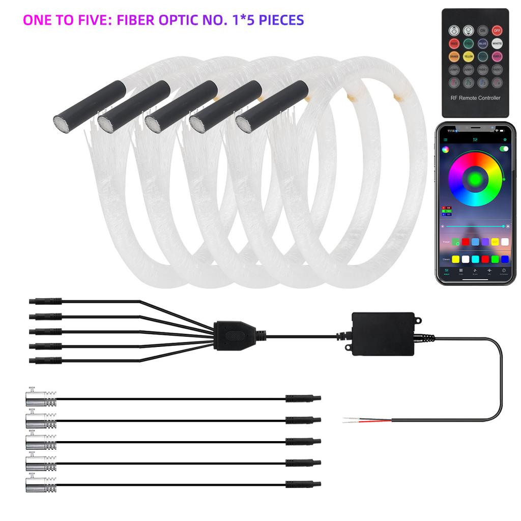 Car Roof Star Light RGB Interior ambient light APP Remote Control Fiber Optic Star Ceiling Light Starry Sky ceiling for Car Home