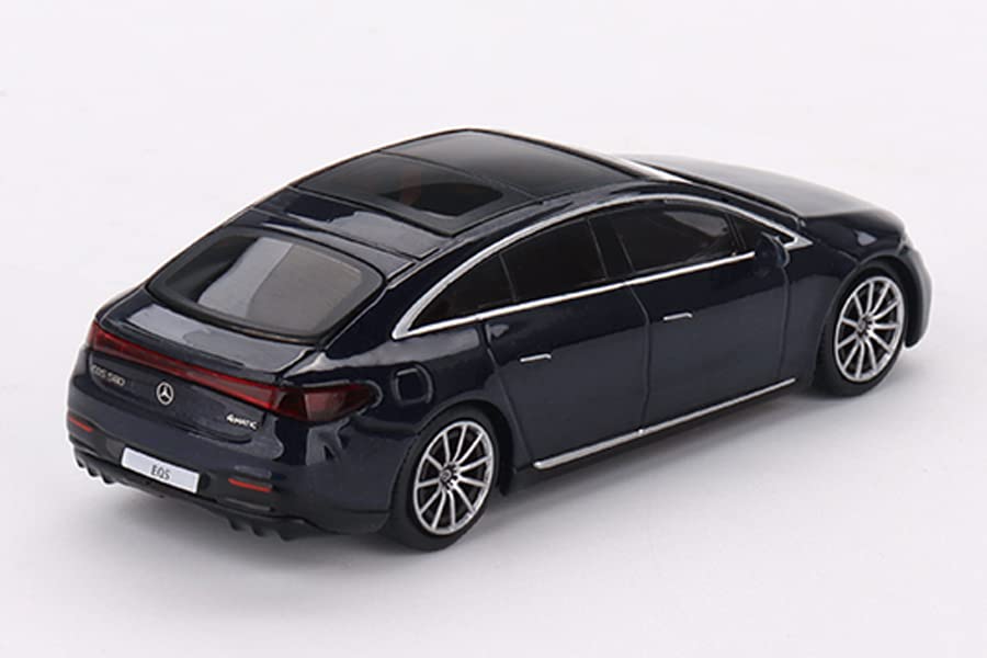 TrueScale Miniatures MINI GT 164 Mercedes-Benz EQS 580 4MATIC Metalická přírodní modrá Pravostranné řízení Hotový produkt