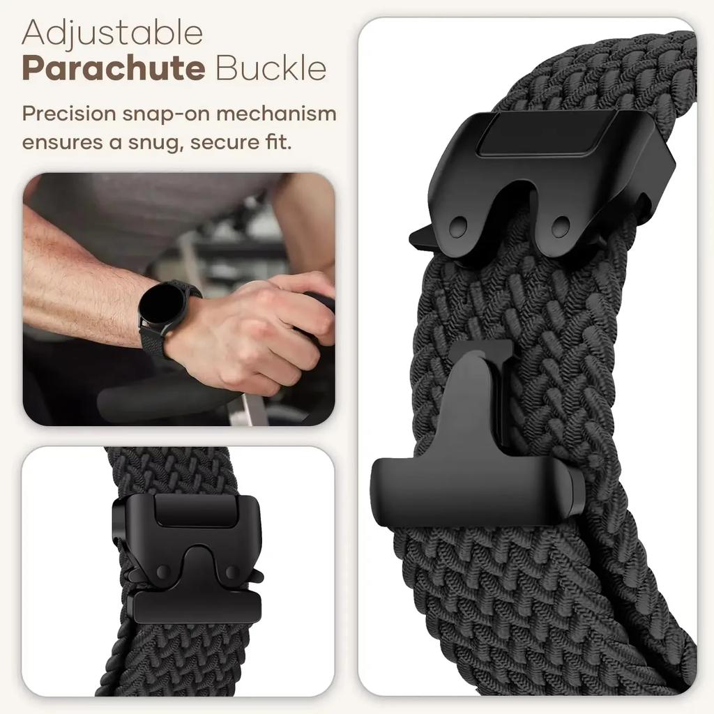 22mm 20mm Nylon Strap for Huawei Watch GT4/5 Pro 46mm Parachute Wristband for Samsung Galaxy Watch 4 5 6 7 44mm 40mm Accessories