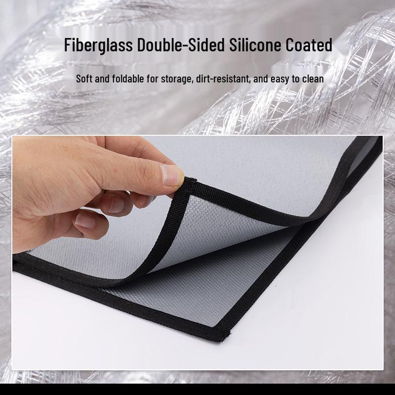 Heat-Resistant Waterproof Camping Mat - Flame Retardant & Stain-Proof Silicone BBQ Mat