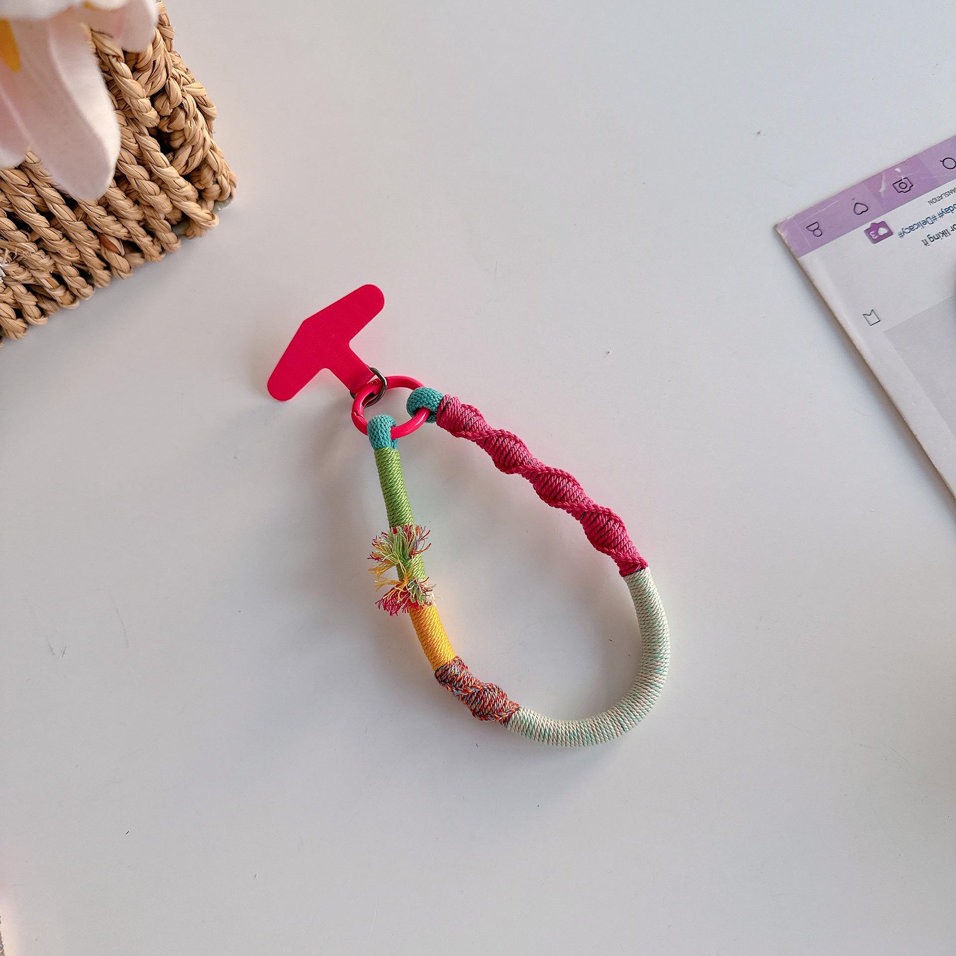 Dopamine Color Braided Mobile Lanyard: Anti-Lost Wrist Strap for Phones, Cameras, Keys, Cups, and Bags