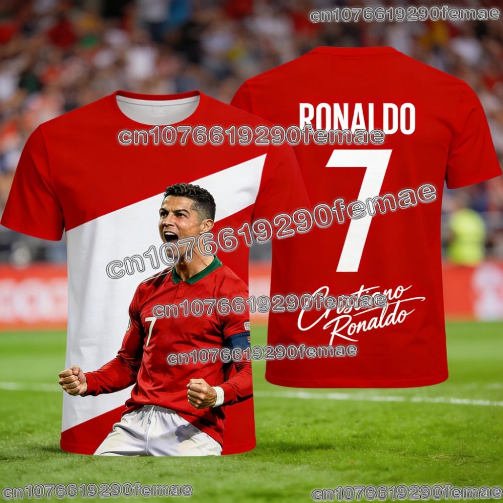 2026 Ronaldo #7 Taraftar Versiyonu Futbol Forması Yetişkinler ve Çocuklar İçin Nefes Alabilir ve Rahat Yazlık Futbol Antrenman Forması