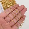 1Meter Stainless Steel Ball Chain Enamel Bead Chains for DIY Jewelry Making Gold Color Necklace Bracelet Supplies Wholesale