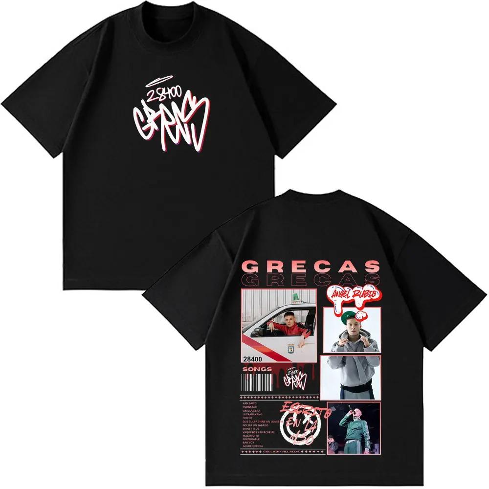 

Rapper Grecas Tour 2026 Album Print T-shirts Men Women Fashion Oversized T-shirt Casual Gothic Punk Vintage Tee Shirt Fan Gifts 4XL