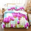 Tulip Quilt Cover 220x240 Duvet Cover Set Double bed 200x200cm 3D Flower King Bedding Sets Twin Size 3PCS 2PCS Single 140x210