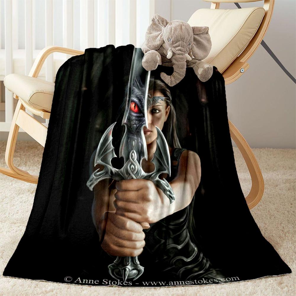 Gothic Style Blanket Soft & Cozy Suitable for Couch Seaside Bed All-Season Use Playful Design Gift for Travel Home Birthdays