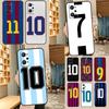 Number 10 Football For Realme C55 C35 C33 C31 C30 C25 C21Y C15 C11 GT Neo 5 3 2 Realme 9 10 11 Pro Plus Case