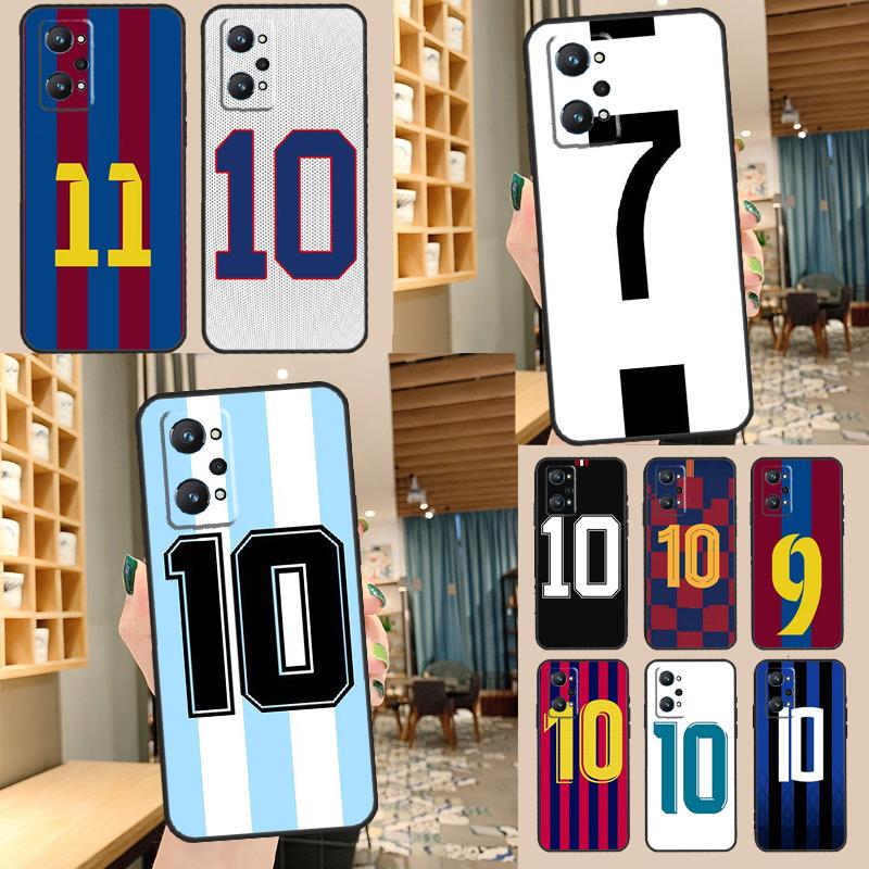 Number 10 Football For Realme C55 C35 C33 C31 C30 C25 C21Y C15 C11 GT Neo 5 3 2 Realme 9 10 11 Pro Plus Case